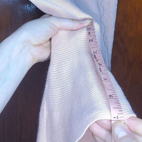 Eva Mendes Aubrey Peplum Bodycon Peach Dress - Picture 10 of 12